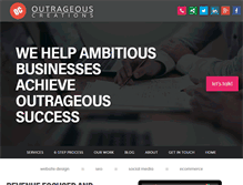 Tablet Screenshot of outrageouscreations.com